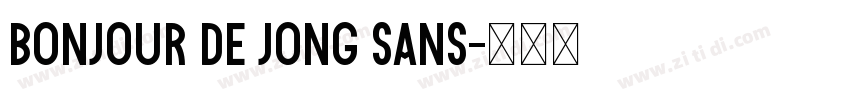 Bonjour De Jong Sans字体转换